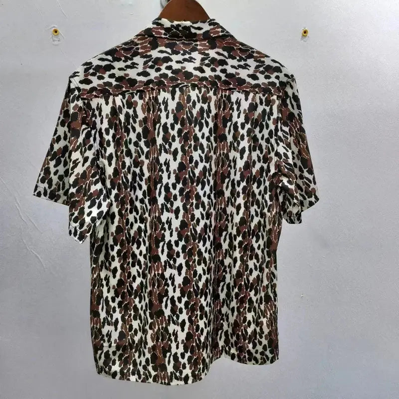 Leopard Print Y2k High Quality Hawaii Beach Men - Jungle Line