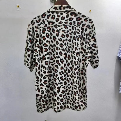 Leopard Print Y2k High Quality Hawaii Beach Men - Jungle Line