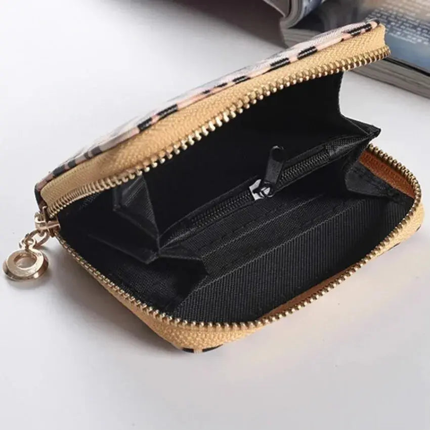 1 Pcs PU Wristband Zipper Bag Multi-card Slot Mobile Phone - Jungle Line