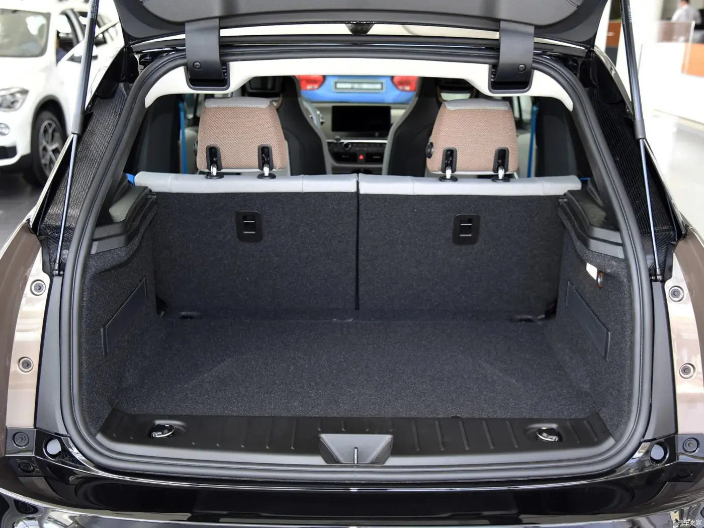 Full set of Jungle Line custom fitted faux leather car seat covers showing sleek, tailored design for front and rear seats.