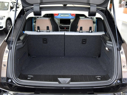 Full set of Jungle Line custom fitted faux leather car seat covers showing sleek, tailored design for front and rear seats.