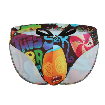 Swimsuit Men Swimming Briefs Sexy Swimwear Man Bikini Leopard Beachwear Pool Party Sunbathing Shorts Underwear Slips hombre - Jungle Line