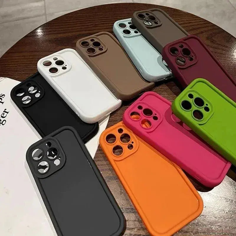 Luxury Candy Color Silicone Phone Case For IPhone 11 13 12 14 15 16 Pro Max 15 Pro 14 PLUS Shockproof Cover Iphone 11 Pro Case - Jungle Line