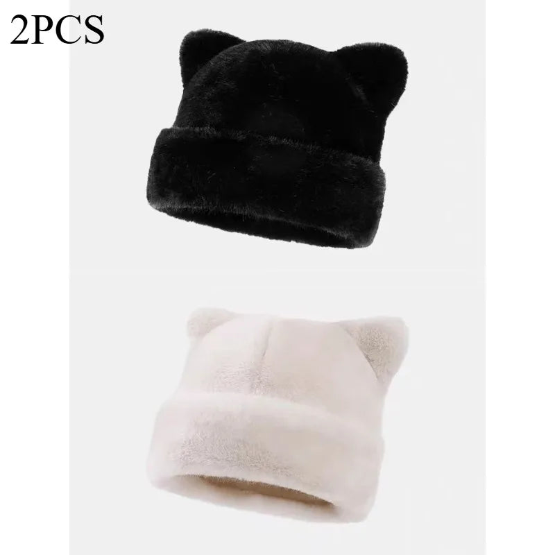 Bonnet en peluche à motif léopard pour femmes, chaud, doux et vintage, style beanie à capuche, marque Jungle Line.