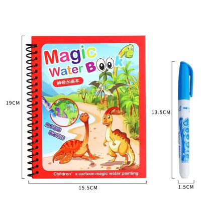 Drawing Coloring Books for Kids Magic Water Book with Pen Jungle Line