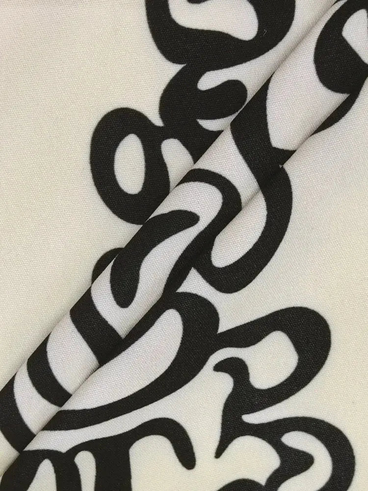 Rafiah Boutique Women's Even Dress 2025 Summer Modest Fashion Graphic Printing Midi Draped Short Petal Sleeve V-Neck Long Dress - Jungle Line