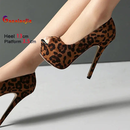 2025 Spring Female Stiletto Single Shoes Sexy Peep Toe Faux - Jungle Line