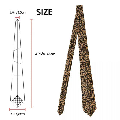 Leopard Men Women Necktie Slim Polyester 8 cm Classic Animal Neck Tie for Mens Accessories Business - Jungle Line