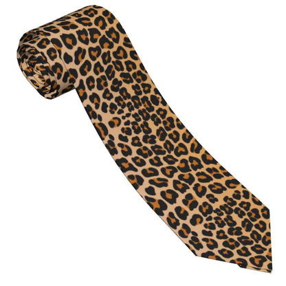 Leopard Men Women Necktie Slim Polyester 8 cm Classic Animal Neck Tie for Mens Accessories Business - Jungle Line