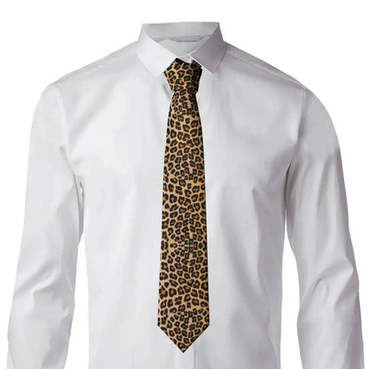 Leopard Men Women Necktie Slim Polyester 8 cm Classic Animal Neck Tie for Mens Accessories Business - Jungle Line
