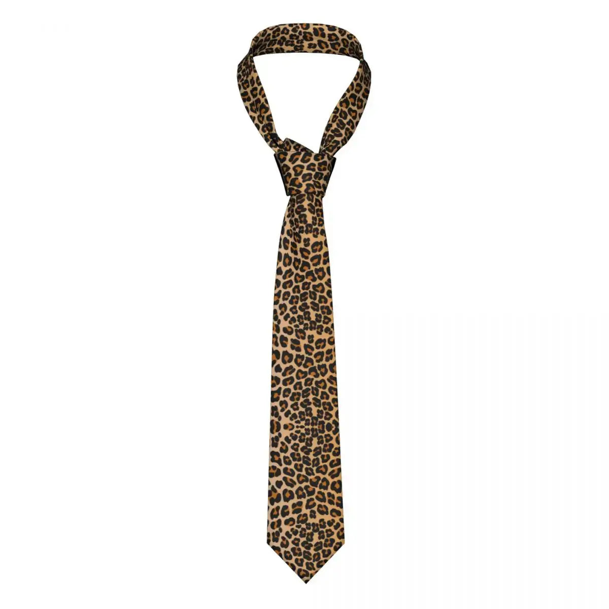Leopard Men Women Necktie Slim Polyester 8 cm Classic Animal Neck Tie for Mens Accessories Business - Jungle Line