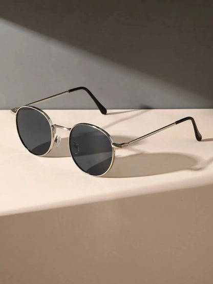 Round Frame Vintage Y2K Casual Sunglasses - Jungle Line