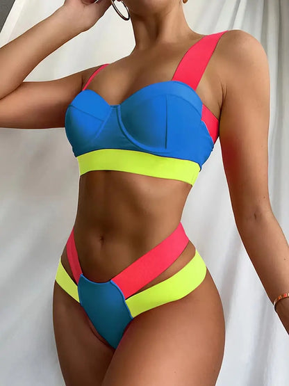 Leopard High Waist Bikini Push up Bra Cup Bikinis 2025 Women Swimsuit Female Swimwear Two Piece Bikini Set High Cut Bathing Suit