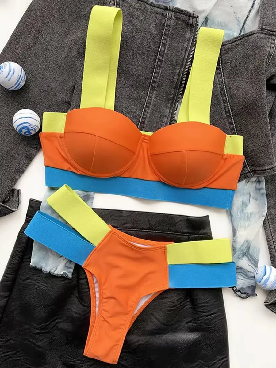 Leopard High Waist Bikini Push up Bra Cup Bikinis 2025 Women Swimsuit Female Swimwear Two Piece Bikini Set High Cut Bathing Suit