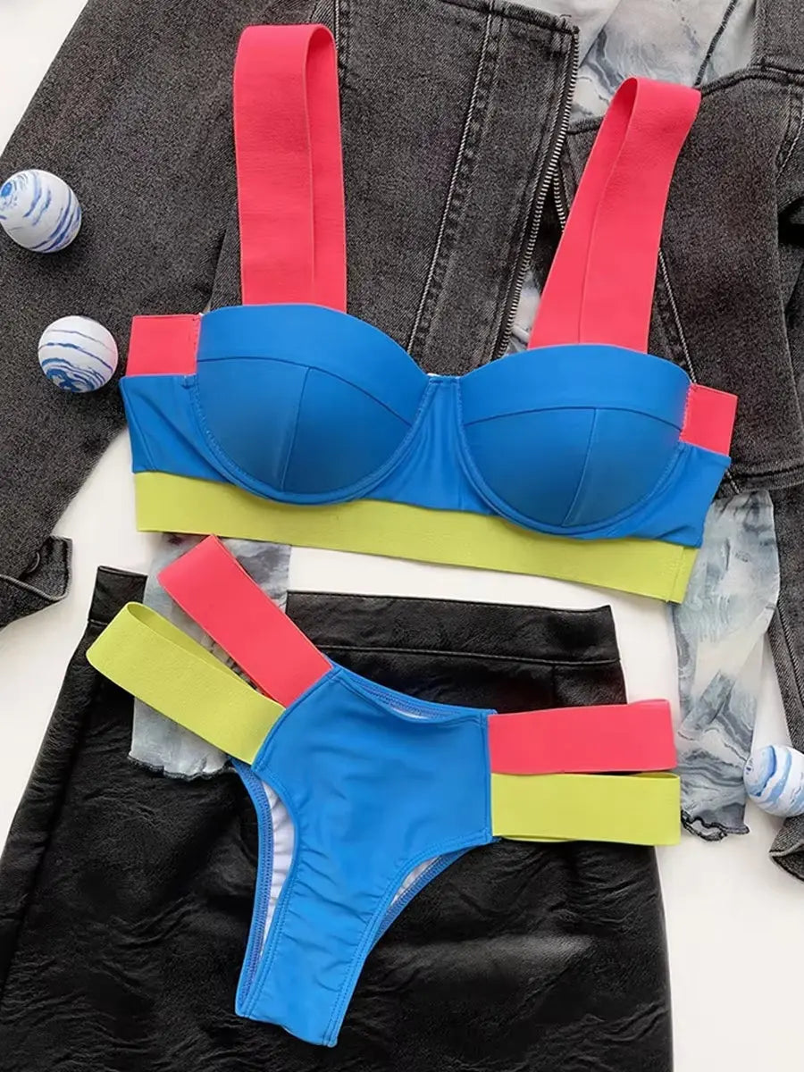 Leopard High Waist Bikini Push up Bra Cup Bikinis 2025 Women Swimsuit Female Swimwear Two Piece Bikini Set High Cut Bathing Suit