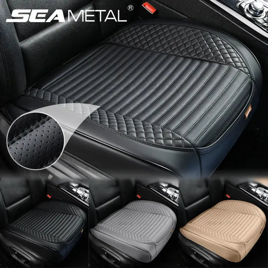 Beige SEAMETAL full-wrapped breathable car seat cover by Jungle Line showing the fitted design on a car seat