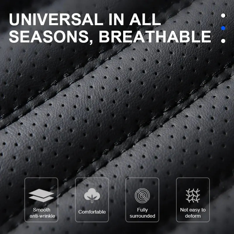 Beige SEAMETAL full-wrapped car seat cover by Jungle Line, breathable fabric, designed for full seat protection.