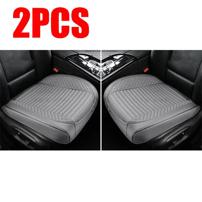 Beige Jungle Line Seametal full-wrapped breathable car seat cover on a car seat showing its snug fit and breathable fabric.