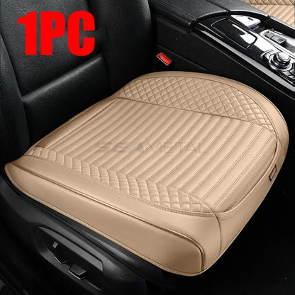 Beige Jungle Line SEAMETAL full-wrapped breathable car seat cover showing smooth fabric and secure fit on vehicle seat