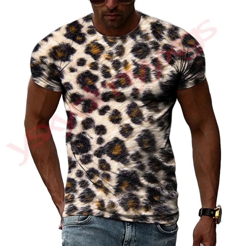 Summer Hip-Hop Style Leopard Tiger Animal Fur Jungle Line