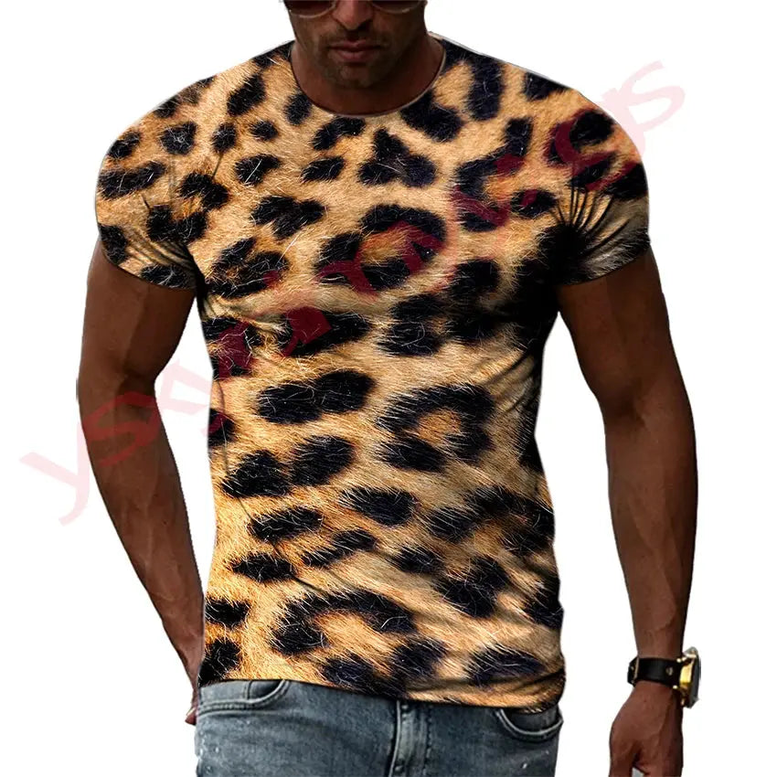 Summer Hip-Hop Style Leopard Tiger Animal Fur Jungle Line