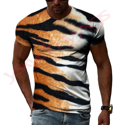 Summer Hip-Hop Style Leopard Tiger Animal Fur Jungle Line
