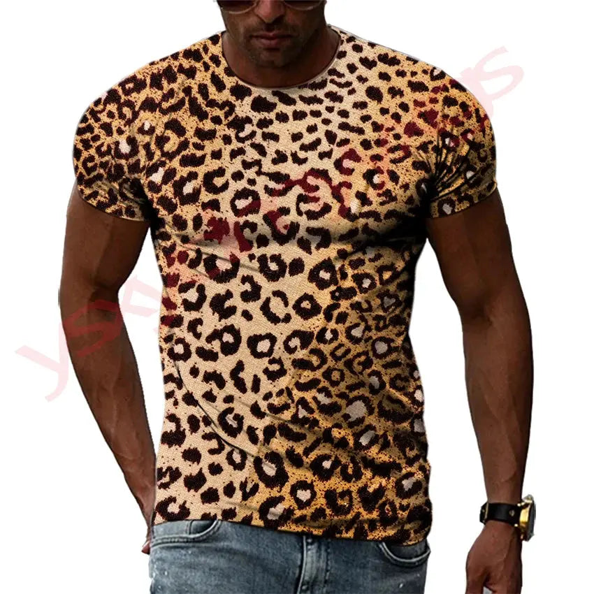 Summer Hip-Hop Style Leopard Tiger Animal Fur Jungle Line