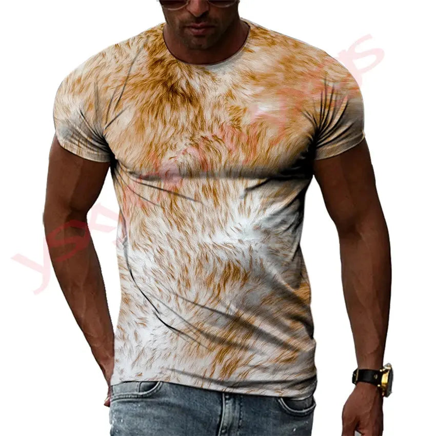 Summer Hip-Hop Style Leopard Tiger Animal Fur Jungle Line