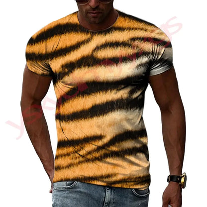 Summer Hip-Hop Style Leopard Tiger Animal Fur Jungle Line
