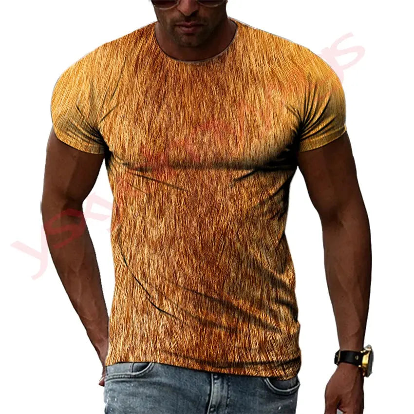 Summer Hip-Hop Style Leopard Tiger Animal Fur Jungle Line