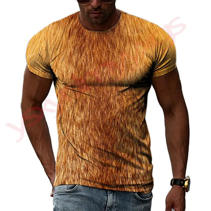 Summer Hip-Hop Style Leopard Tiger Animal Fur Jungle Line