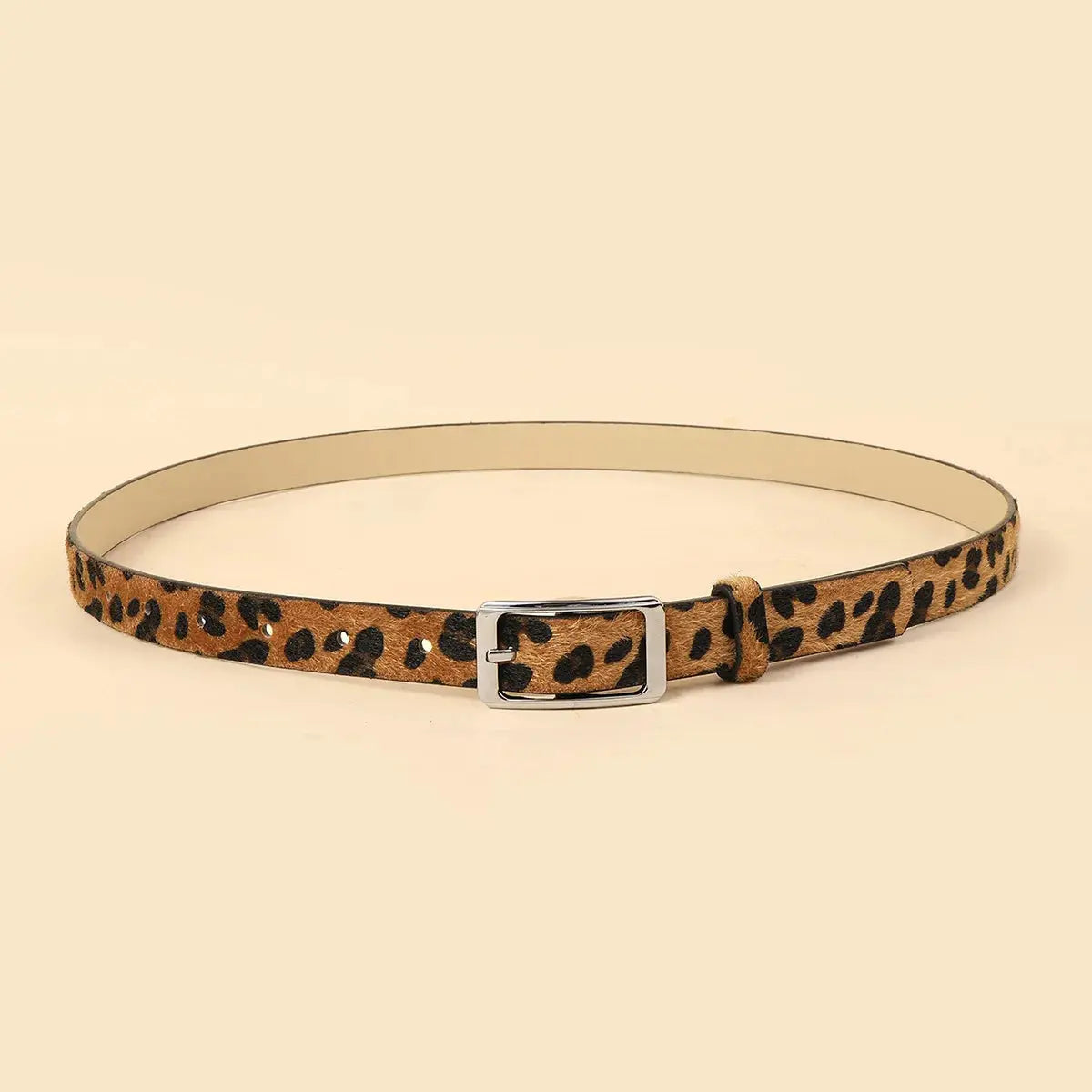 Leopard Print Pu Women's Belt Goth Retro Jeans Jungle Line