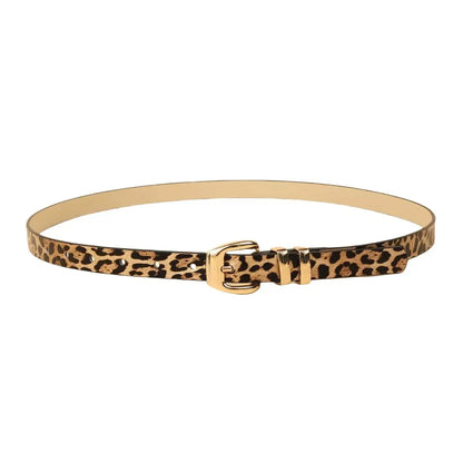 Leopard Print Pu Women's Belt Trendy Casual Versatile Jungle Line