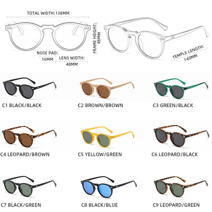 Retro Round Sunglasses Men Women Fashion - Jungle Line