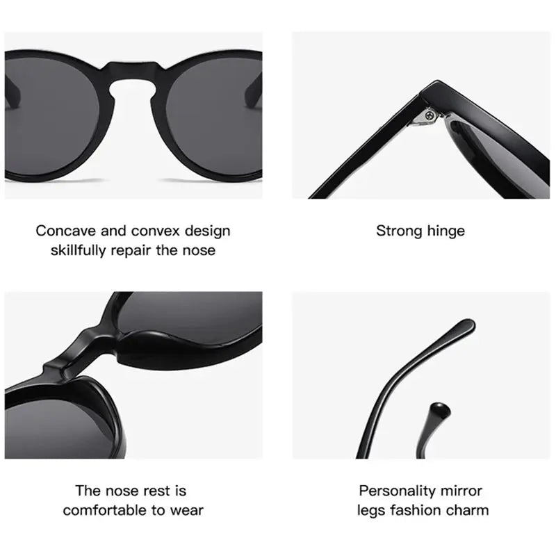 Retro Round Sunglasses Men Women Fashion - Jungle Line