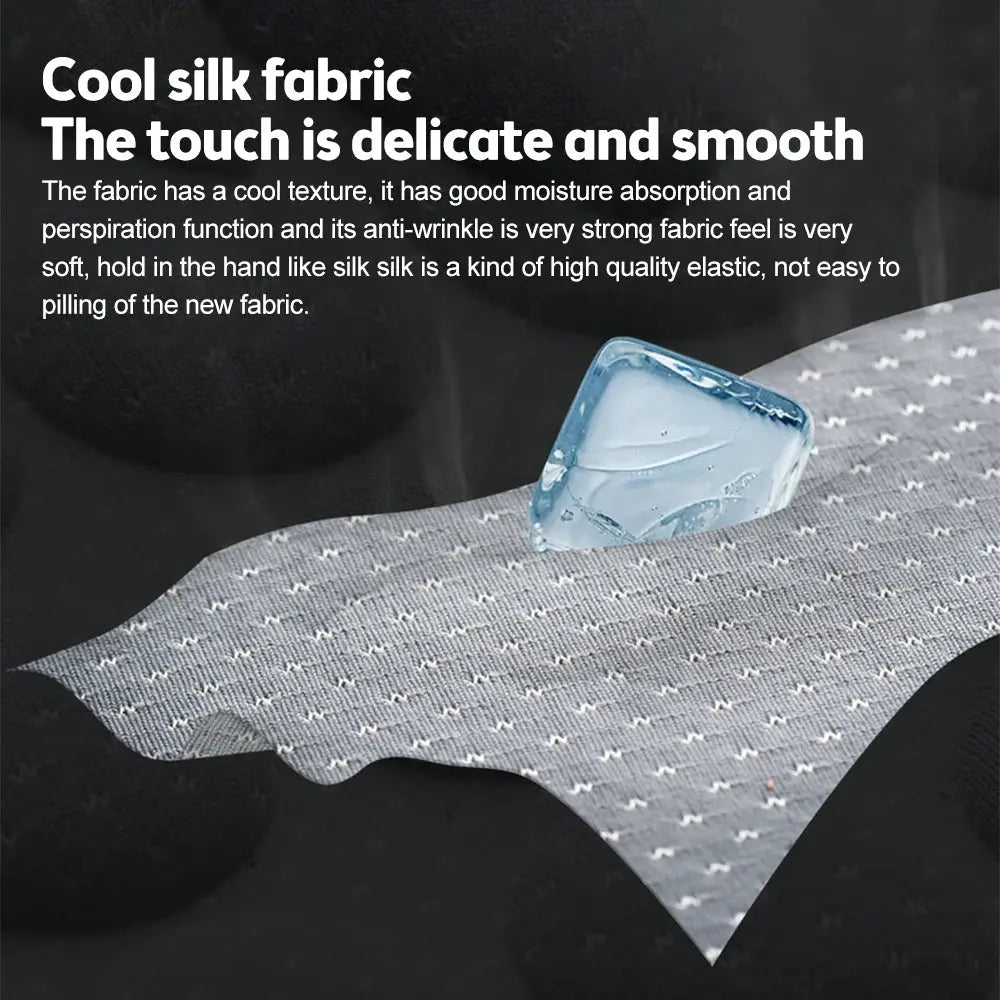 Black Jungle Line car cushion with summer cool ice silk seat cover for comfortable driving in hot weather