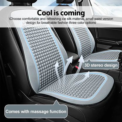 Black Jungle Line summer cool ice silk car cushion seat cover with breathable, cooling fabric for enhanced comfort.