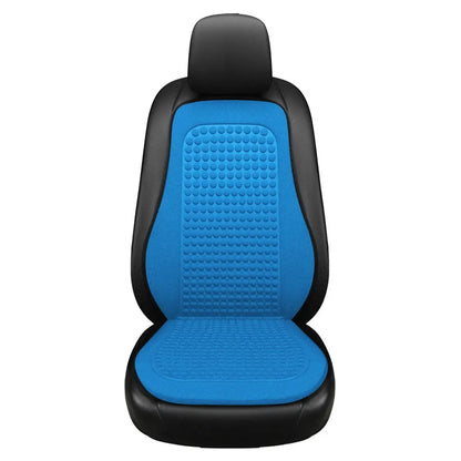 Black Jungle Line summer cool car cushion with ice silk seat cover for comfortable, breathable seating in warm weather.