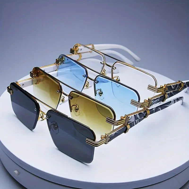 Fashion Rimless Sunglasses Men Women Populare - Jungle Line