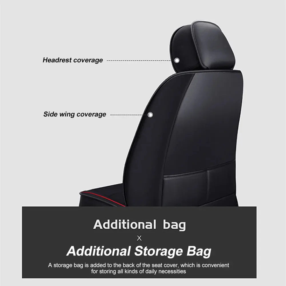 Black Jungle Line universal PU leather car seat cover for front seats, designed to protect and enhance the vehicle interior.