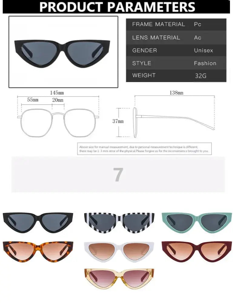 Luxury Vintage Cat Eyt Sunglasses Women - Jungle Line