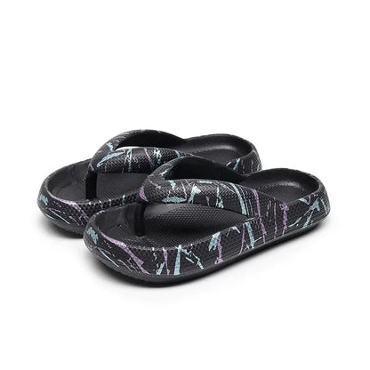 Summer Women Comfort Flip-Flop Leopard Soft Thick-Soled Jungle Line