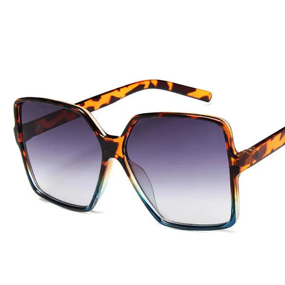 Higody Fashion Women Oversized Sunglasses Gradient - Jungle Line