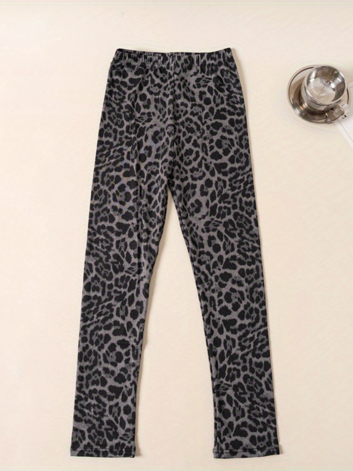 Girls Leggings With Leopard Print Slim Soft And Versatile For All Seasons - Jungle Line