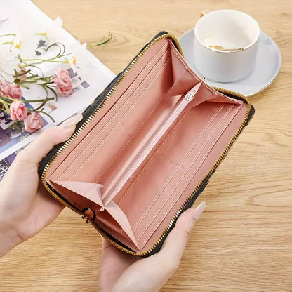 Leopard print vintage long wrist wallet fashion and versatile - Jungle Line