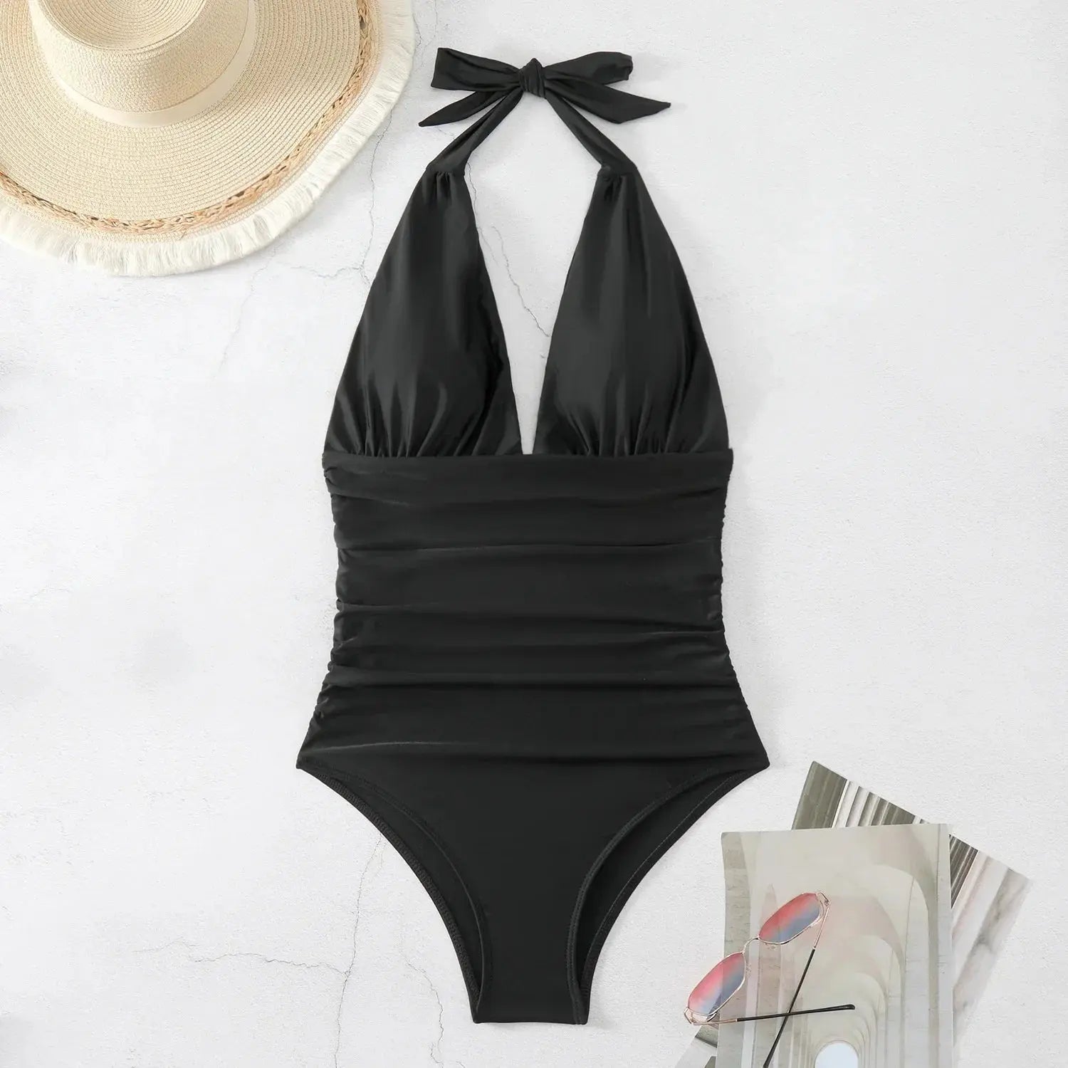 Fashion Printed One Piece Swimsuit Women Bathing Suit Sexy Bikinis Swimming Suits Ladies Beachwear Backless Lace Up Swimwear - Jungle Line