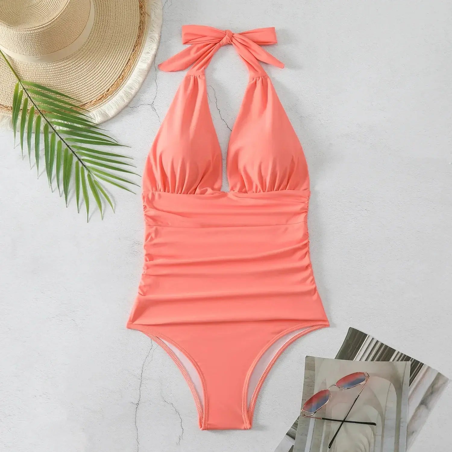 Fashion Printed One Piece Swimsuit Women Bathing Suit Sexy Bikinis Swimming Suits Ladies Beachwear Backless Lace Up Swimwear - Jungle Line