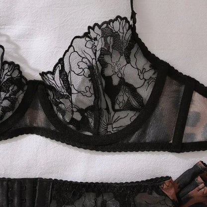 Leopard Costume for Women Lingeries Sexy Hot Set Ultra Sexy Lace Patchwork Intimate Sexy Complete with Gloves Stocking Underwear - Jungle Line