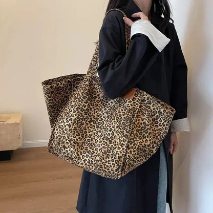 Oversized Leopard Prints Shoulder Bags for Women ags - Jungle Line