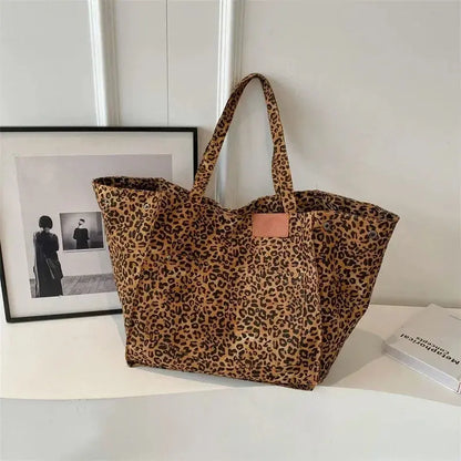 Oversized Leopard Prints Shoulder Bags for Women ags - Jungle Line